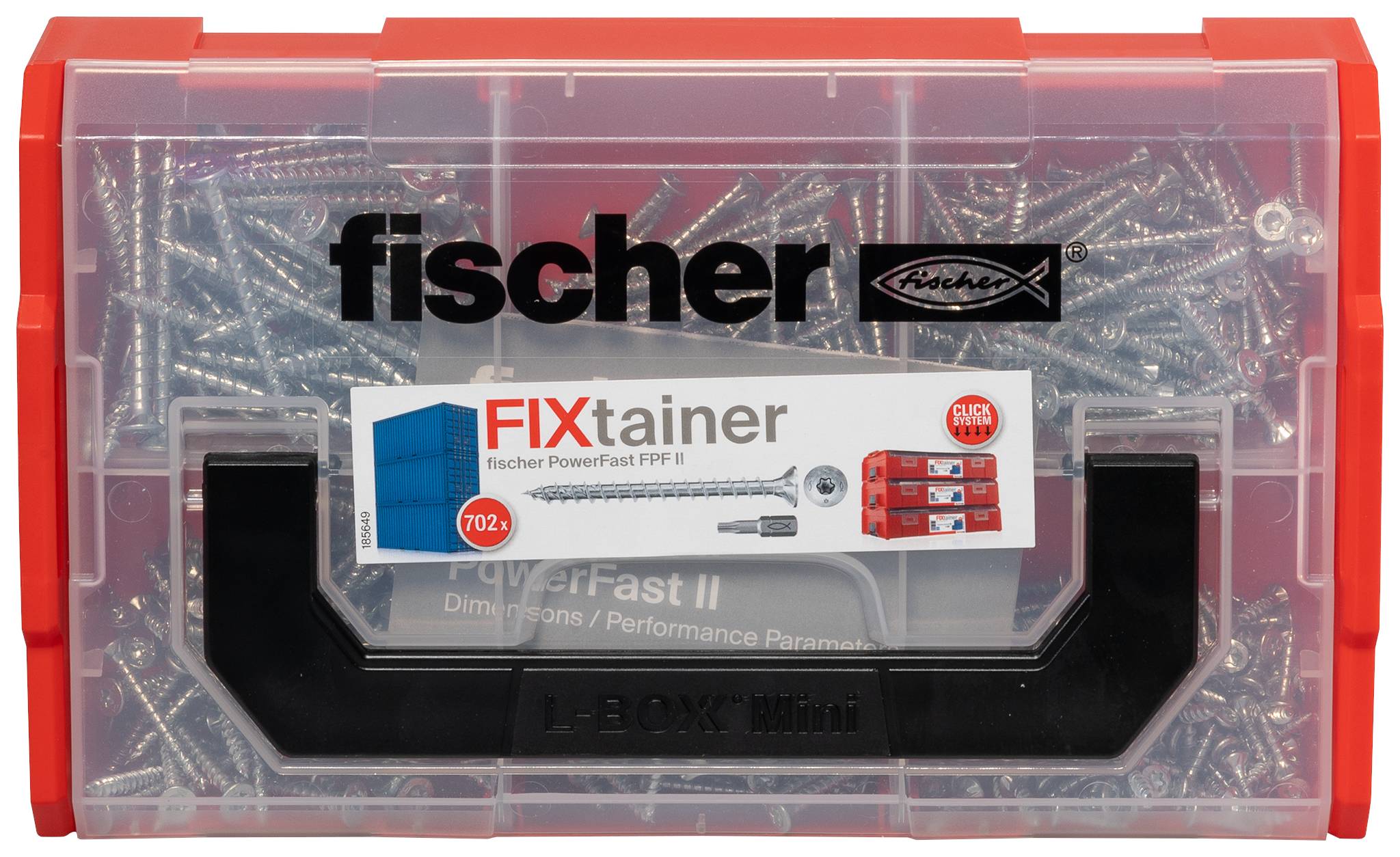 Fischer 562273 FixTainer PowerFast II TX VG Spanplattenschrauben-Sortiment Stahl galvanisch verzinkt 1 Set