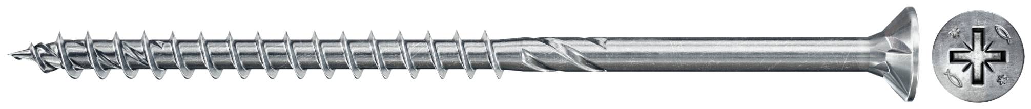 Fischer 562277 FixTainer PowerFast II PZ Spanplattenschrauben-Sortiment Kreuzschlitz Pozidriv Stahl galvanisch verzinkt 1 Set