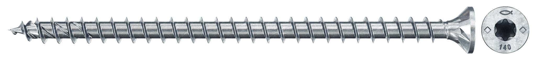 Fischer 562932 FPF II CTF 8,0 x 140 BC 50 Holzschraube 8mm 140mm TX Stahl galvanisch verzinkt 50St.