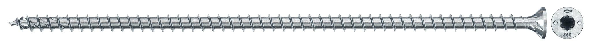 Fischer 562937 FPF II CTF 8,0 x 240 BC 50 Holzschraube 8mm 240mm TX Stahl galvanisch verzinkt 50St.