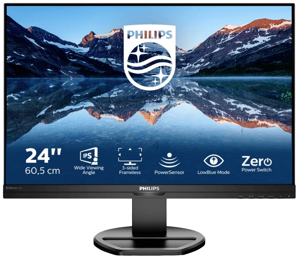 Philips Monitore 240B9/00 LCD-Monitor EEK D (A - G) 60.5 cm (23.8 Zoll) 16:9 4 ms HDMI®, USB-A, DisplayPort IPS LCD