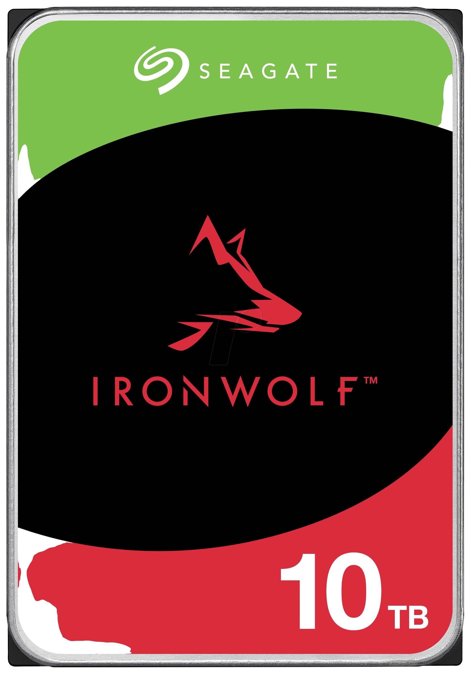 Seagate IronWolf™ 10TB Interne Festplatte 8.9cm (3.5 Zoll) SATA III ST10000VN000 Bulk