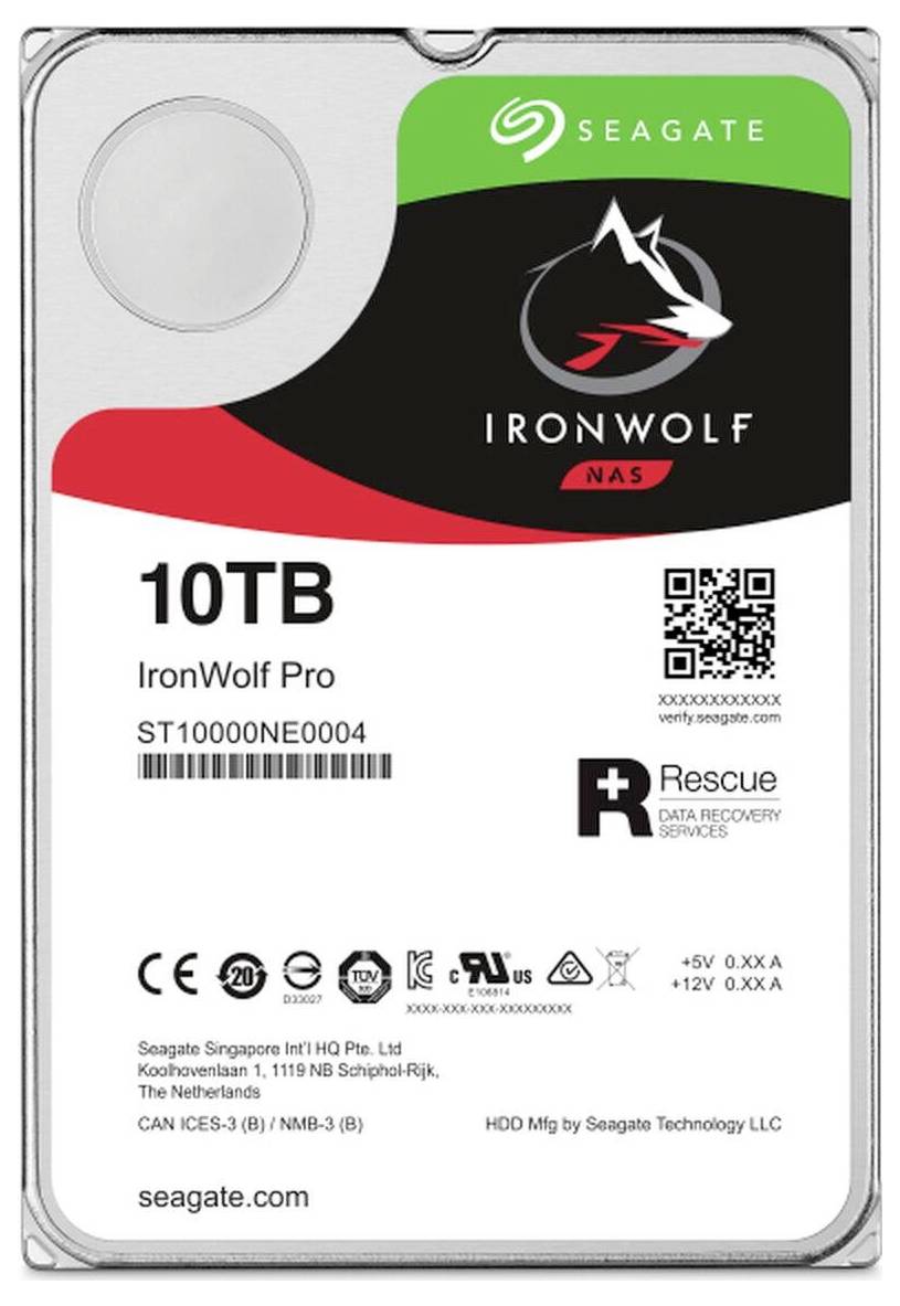 Seagate IronWolf Pro 10TB Interne Festplatte 8.9cm (3.5 Zoll) SATA III ST10000NT001 Bulk