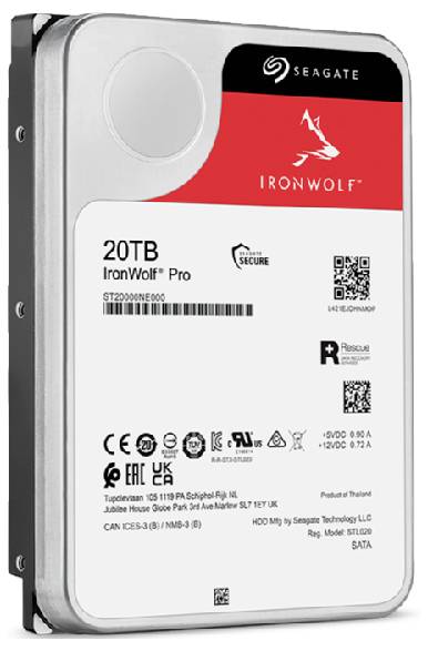 Seagate IronWolf Pro 20 TB Interne Festplatte 8.9 cm (3.5 Zoll) SATA III ST20000NT001 Bulk
