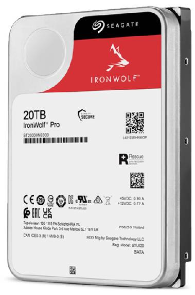 Seagate IronWolf Pro 20TB Interne Festplatte 8.9cm (3.5 Zoll) SATA III ST20000NT001 Bulk