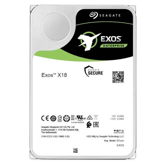 Seagate Exos X18 12TB Interne Festplatte 8.9cm (3.5 Zoll) SATA III ST12000NM000J Bulk