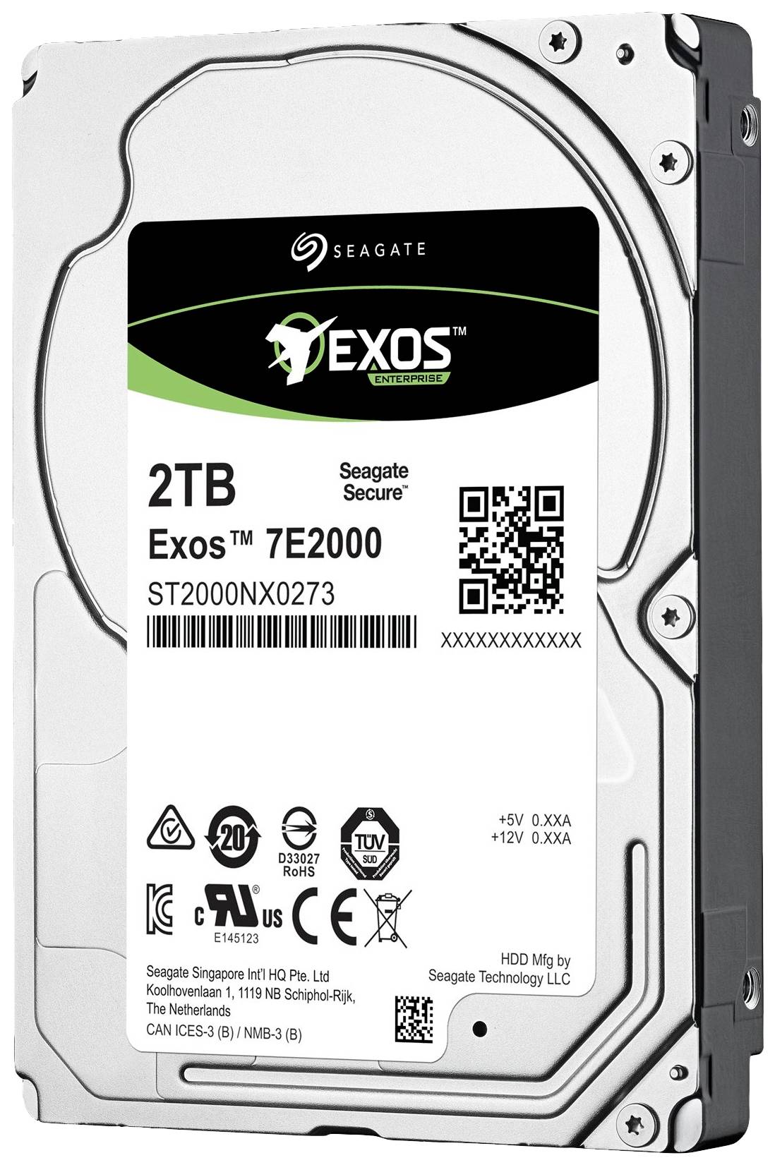 Seagate Exos 7E2000 2 TB Interne Festplatte 6.35 cm (2.5 Zoll) SAS 12 Gb/s ST2000NX0273 Bulk