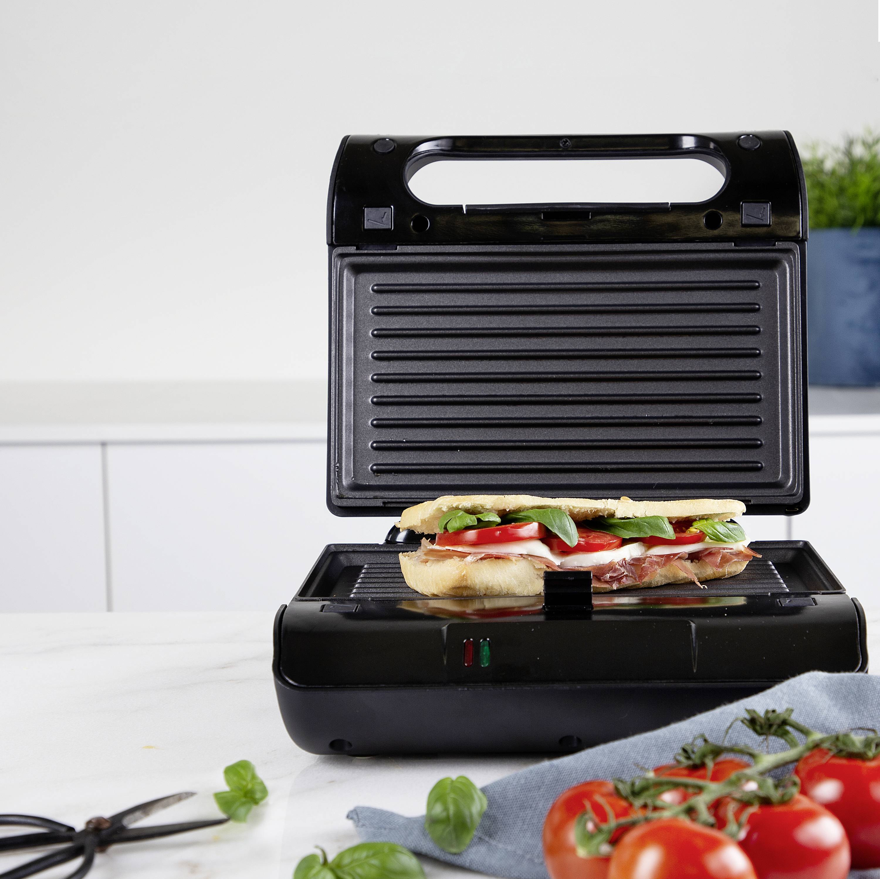 02.110302.01.001 Elektro Kontaktgrill Multifunktion Schwarz