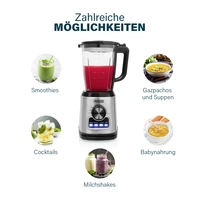 Princess Blender Solid Pro Standmixer 1400W Edelstahl, Schwarz Princess Blender Solid Pro Standmixer 1400W Edelstahl, Schwarz