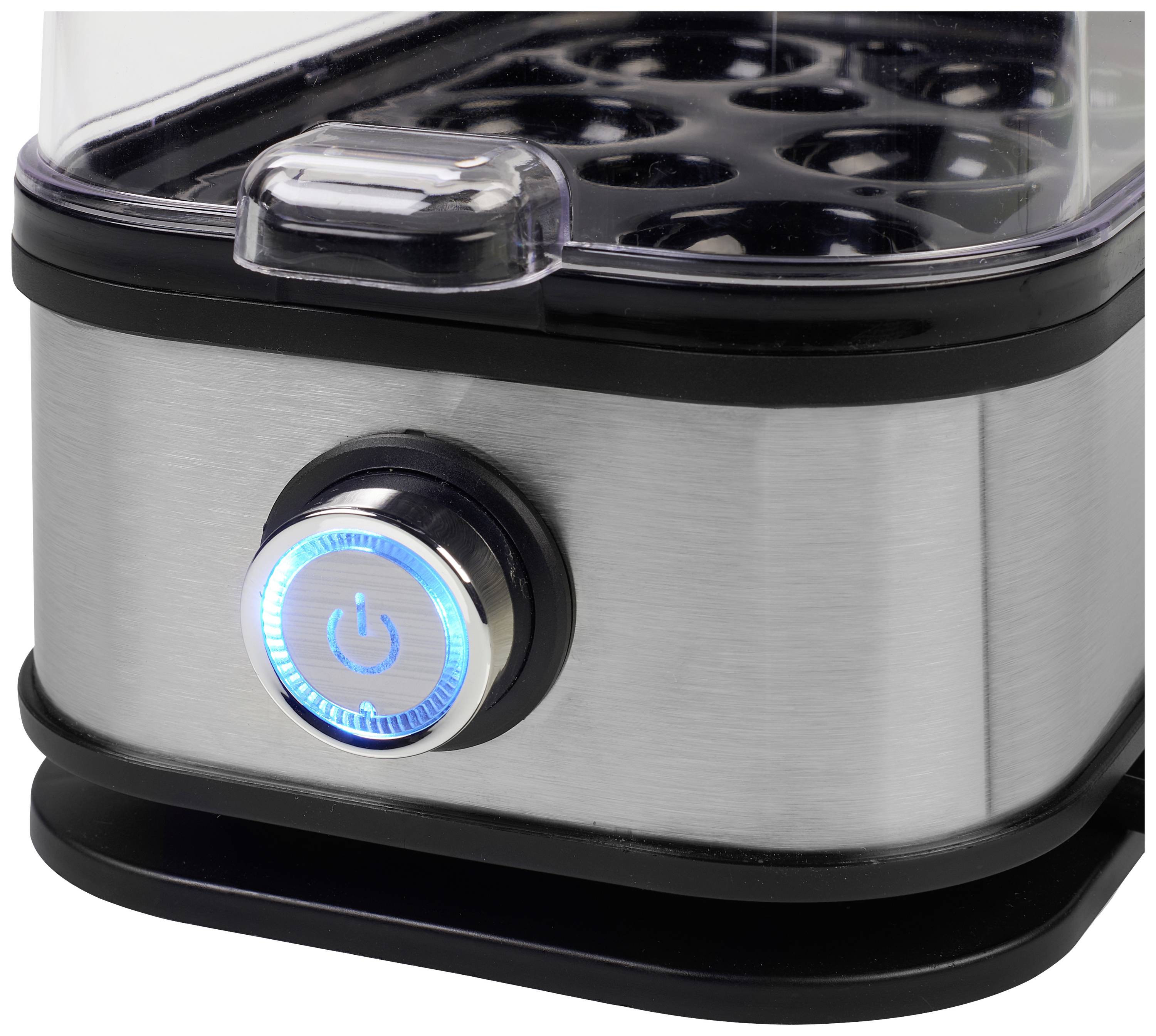 Princess 01.262046.01.001 Eierkocher BPA-frei, mit Messbecher, Kontrollleuchte Silber, Schwarz