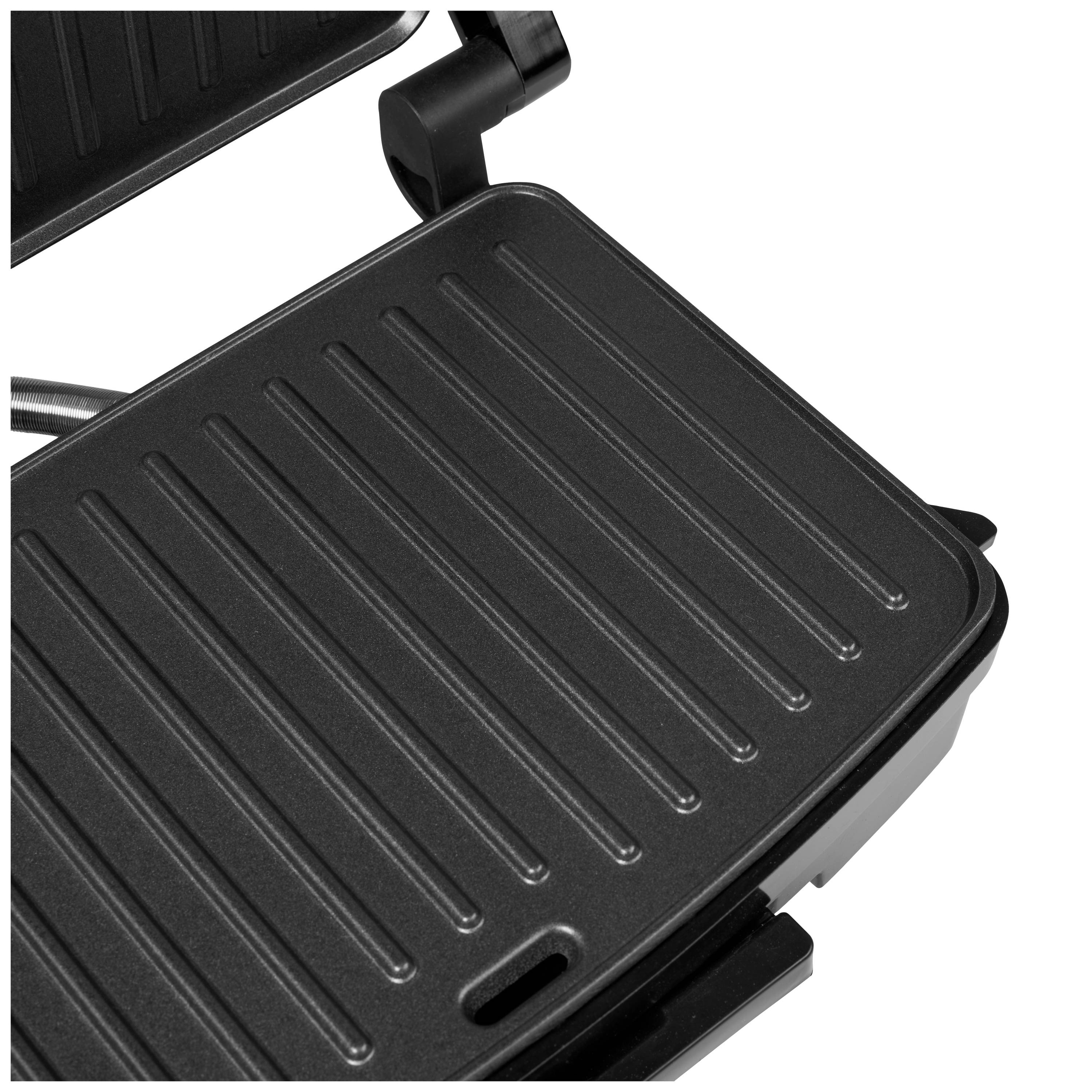 Princess Kompakt Elektro Kontaktgrill Antihaftbeschichtung, Kontrollleuchte, Überhitzungsschutz Schwarz