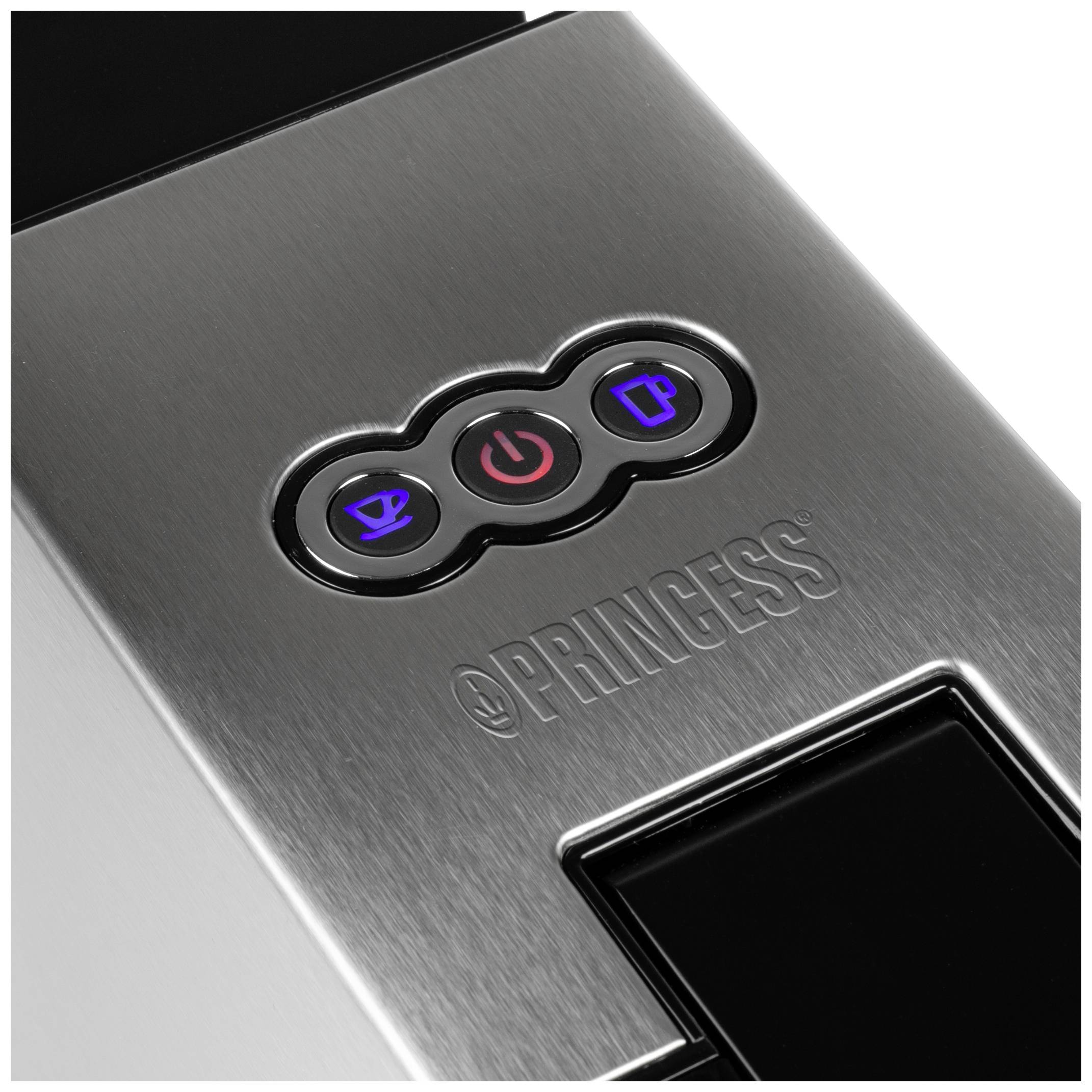 Princess 249451 Kapselmaschine Silber, Schwarz E.S.E. Pad kompatibel, One Touch