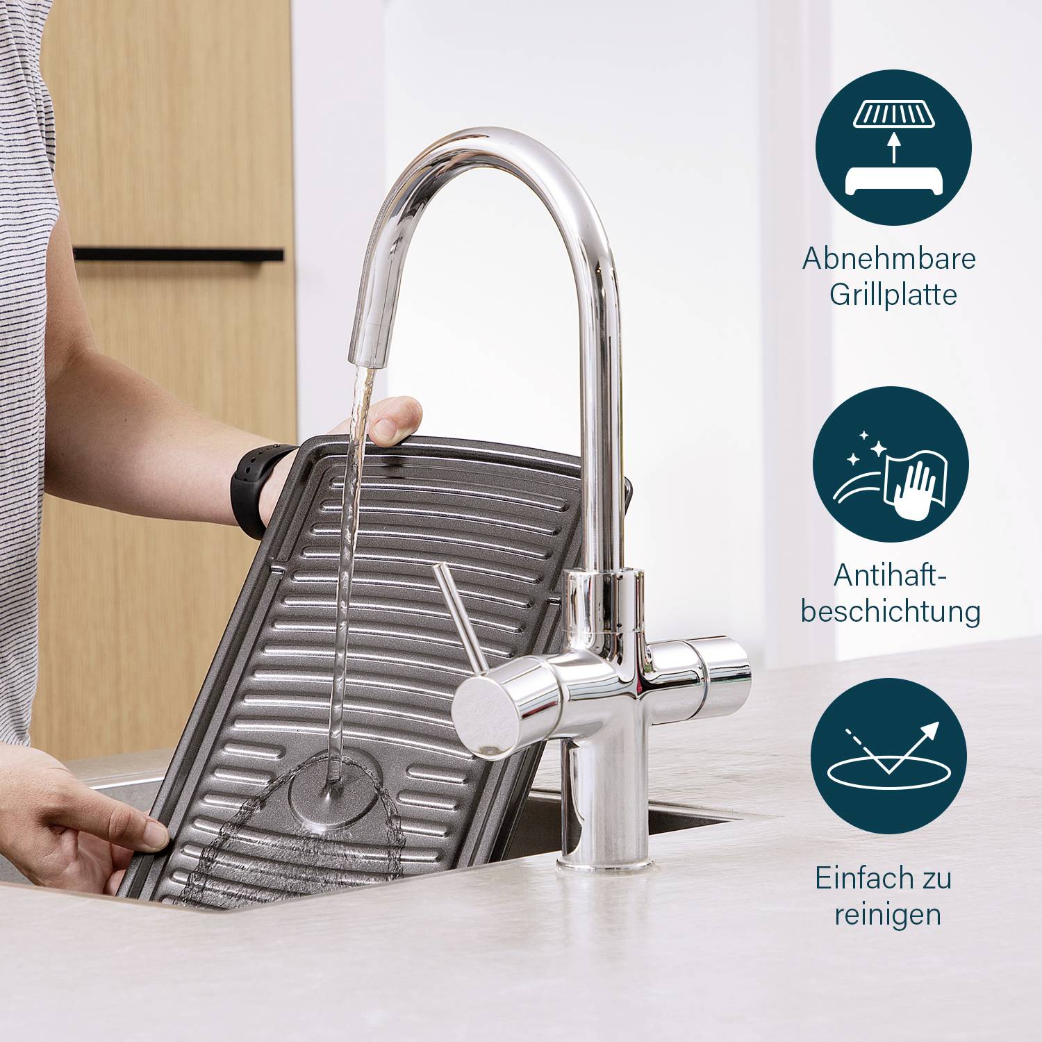 Princess 162650 Raclette 10Pfännchen, Antihaftbeschichtung, Grillfunktion, kabelgebunden, Kontrollleuchte Schwarz