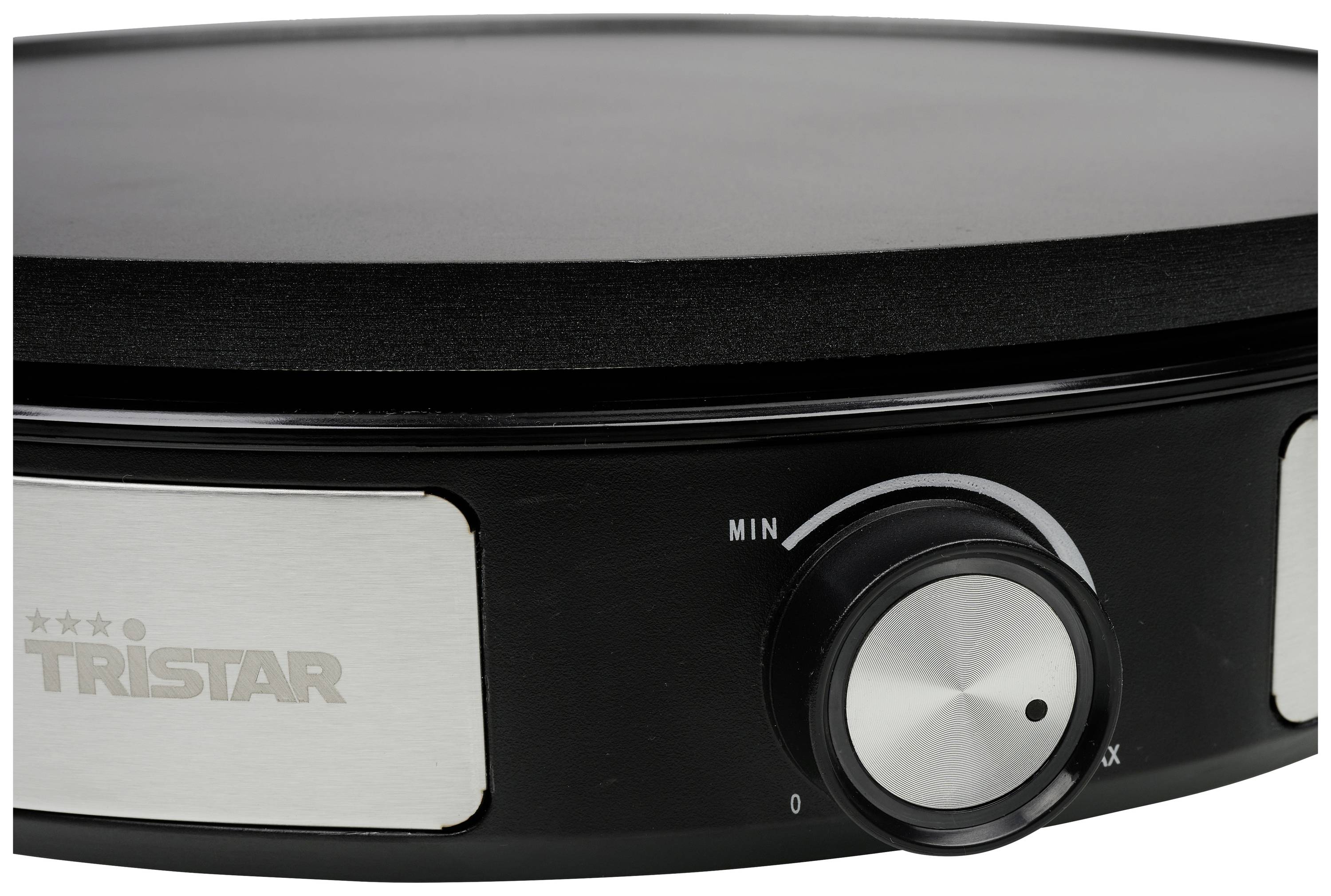 Tristar BP-2639 Crépes Maker Antihaftbeschichtung, Kontrollleuchte Schwarz, Silber