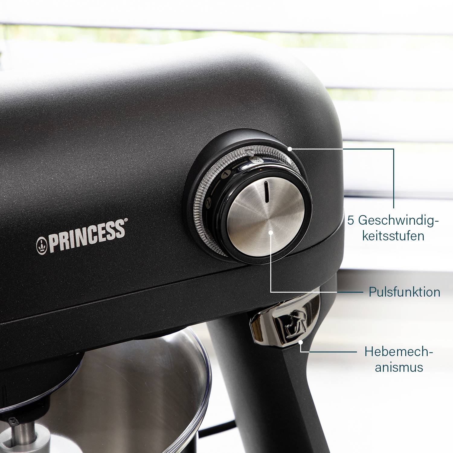 Princess 220137 Küchenmaschine 1200W Schwarz