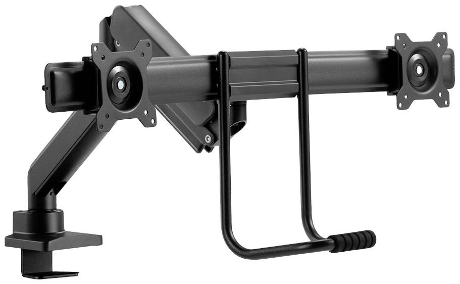 Neomounts DS75-450BL2 2fach Monitor-Tischhalterung 43,2cm (17") - 81,3cm (32") Schwarz, Schwarz/Blau Höhenverstellbar, Neigbar