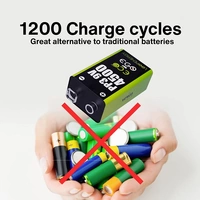 Verico LoopEnergy USB-C 9V Block-Akku Li-Ion 500 mAh 7.4V 2St. Verico LoopEnergy USB-C 9V Block-Akku Li-Ion 500 mAh 7.4V 2St.