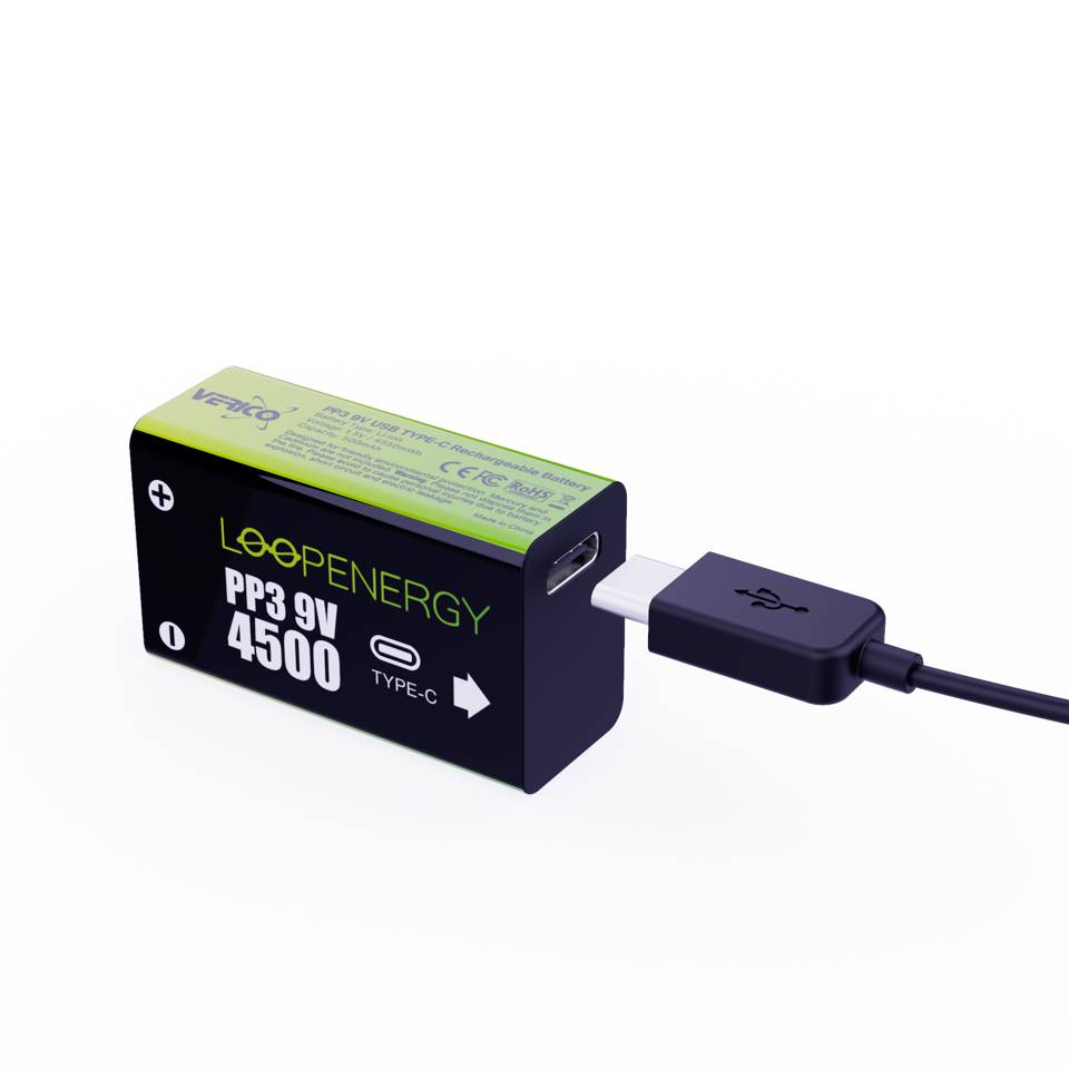 Verico LoopEnergy USB-C 9 V Block-Akku Li-Ion 500 mAh 7.4 V 2 St.