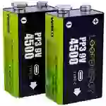 Verico LoopEnergy USB-C 9V Block-Akku Li-Ion 500 mAh 7.4V 2St. Verico LoopEnergy USB-C 9V Block-Akku Li-Ion 500 mAh 7.4V 2St.