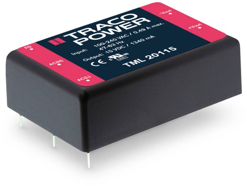 TracoPower AC/DC-Printnetzteil TML 40512 12 V/DC 5 A 40 W