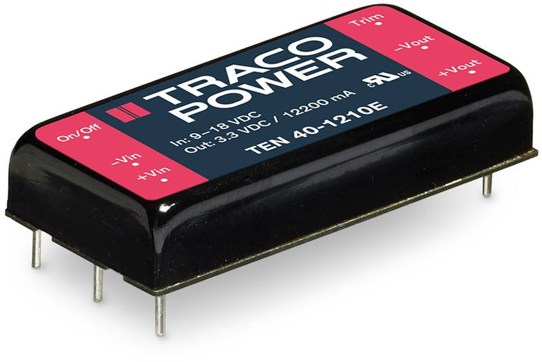 TracoPower TEN 40-1225E DC/DC-Wandler, Print 833mA 40W Anzahl Ausgänge: 2 x Inhalt 1St.