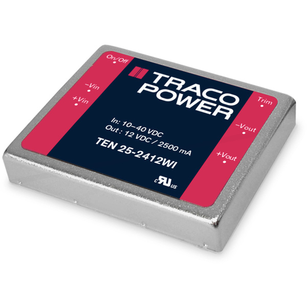 TracoPower TEN 25-2412WI DC/DC-Wandler, Print 24 V/DC 12 V/DC 2.5A 25W Anzahl Ausgänge: 1 x Inhalt 5St.