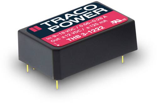 Tracopower Thb 3-0512 Dc/Dc-Wandler, Print 5 V/Dc 12 V/Dc 250 Ma 3 W Anzahl AusgäNge: 1 X Inhalt 1-image