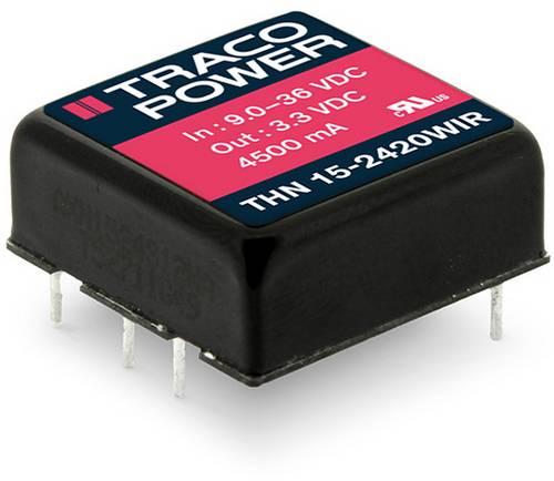 TracoPower THN 15-7221WIR DC/DC-Wandler, Print 72 V/DC +5 V/DC, -5 V/DC 1.5 A 15 W Anzahl Ausgänge