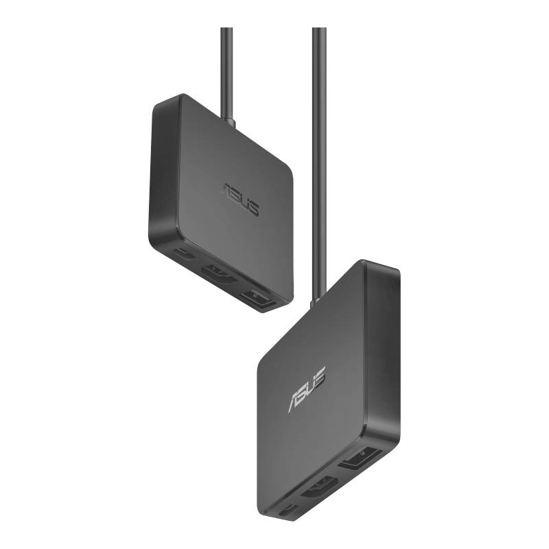 Zwei schwarze ASUS-WLAN-Router, an der Wand montiert, bieten Netzwerkverbindung.