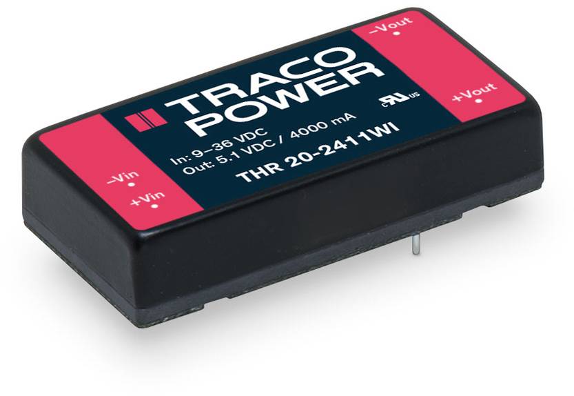 TracoPower THR 20-4812WI DC/DC-Wandler, Print 12 V/DC 15 V/DC, -15 V/DC 1.67A 20W Anzahl Ausgänge: 1 x Inhalt 1St.