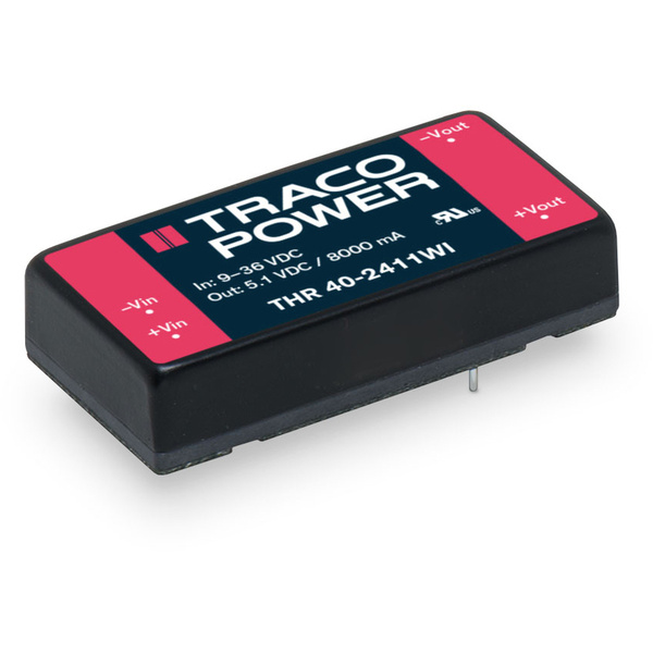 TracoPower THR 40-7223WI DC/DC-Wandler, Print 110 V/DC +15 V/DC 1.33 A 40 W Anzahl Ausgänge: 2 x In