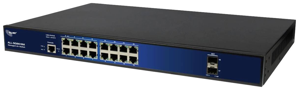 Allnet ALL-SG8618M Managed Netzwerk Switch 16 Port 10 / 100 / 1000 MBit/s