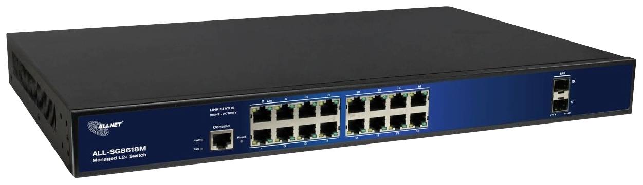 Allnet A210793 ALL-SG8618M Netzwerk Switch 16 Port 10 / 100 / 1000 MBit/s
