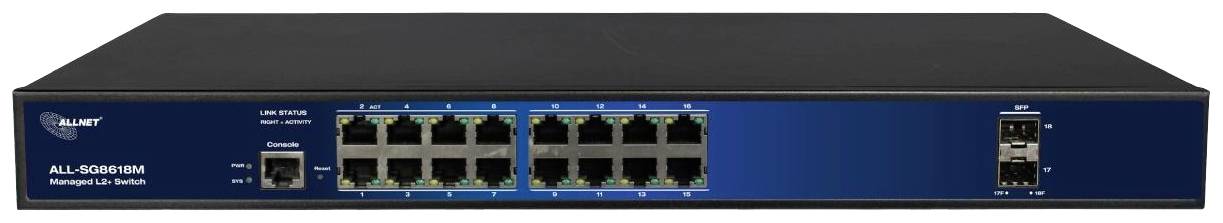 Allnet A210793 ALL-SG8618M Netzwerk Switch 16 Port 10 / 100 / 1000 MBit/s