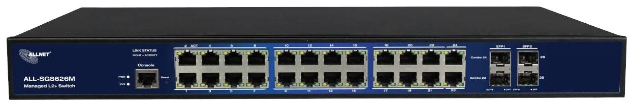 Allnet ALL-SG8626M Managed Netzwerk Switch 26 Port 10 / 100 / 1000 MBit/s
