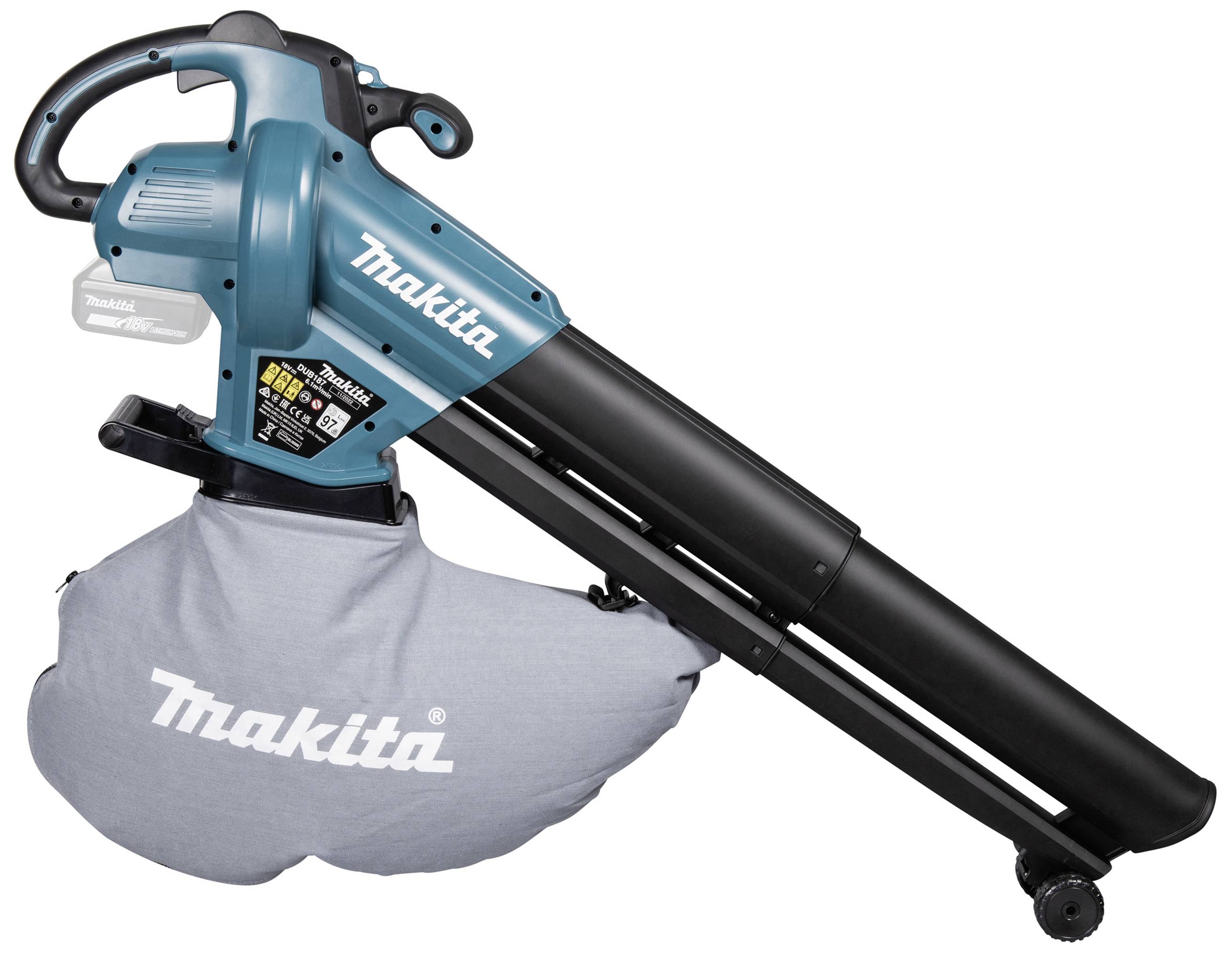 Makita DUB187Z Akku Laubbläser, Laubsauger ohne Akku 18V