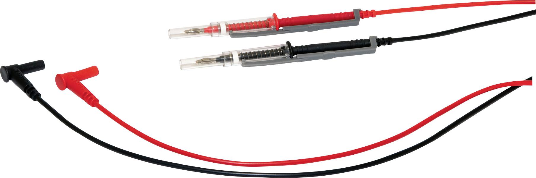 Chauvin Arnoux Messleitungs-Set 4mm Sicherheits-Stecker 2m Rot, Schwarz 1 Set