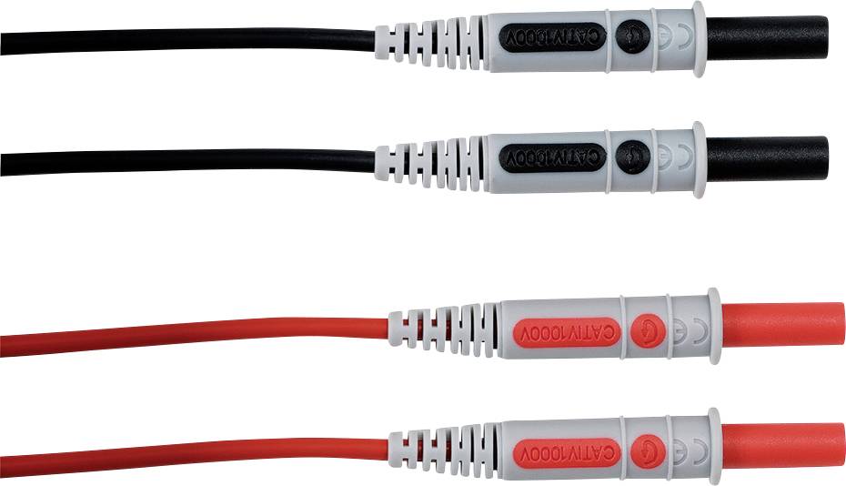 Chauvin Arnoux Messleitungs-Set 4 mm Sicherheits-Stecker 4 mm Sicherheits-Buchse 1.5 m Rot, Schwarz