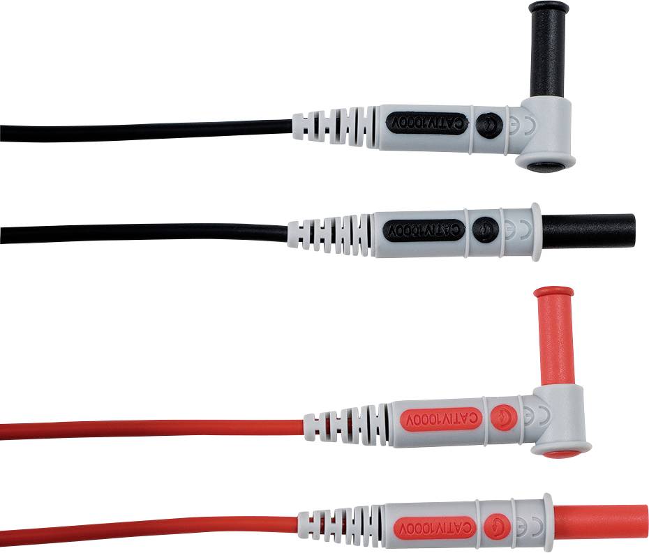 Chauvin Arnoux Messleitungs-Set 4mm Sicherheits-Stecker 4mm Sicherheits-Buchse 1.5m Rot, Schwarz 1 Set