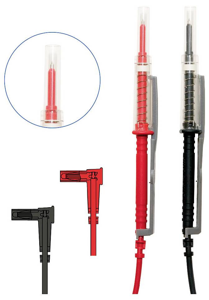 Chauvin Arnoux Messleitungs-Set 4mm Sicherheits-Stecker 1.5m Rot, Schwarz 1 Set