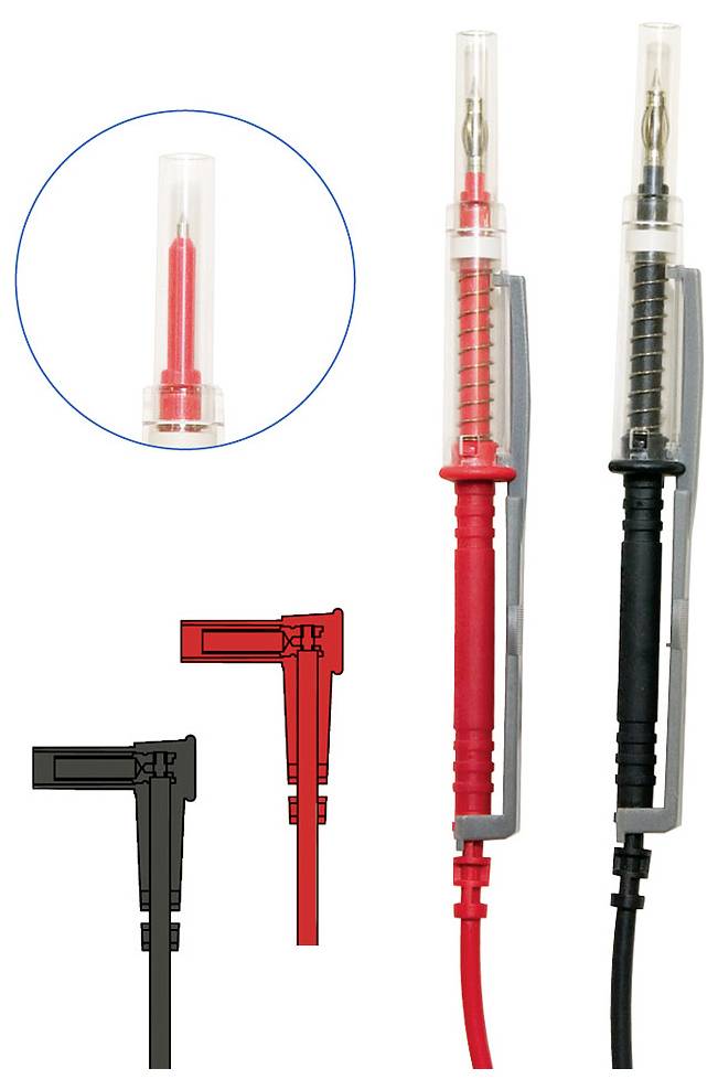 Chauvin Arnoux Messleitungs-Set 4mm Sicherheits-Stecker 1.5m Rot, Schwarz 1 Set