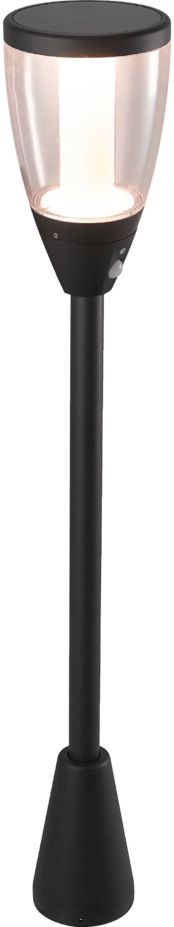 Megatron MT70016 Solar-Außenstandleuchte mit Bewegungsmelder LED LED fest eingebaut 2W Schwarz