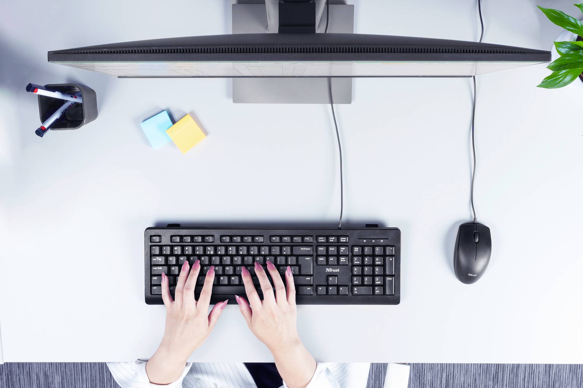 Trust TK-150 Kabelgebunden Tastatur Deutsch, QWERTZ Schwarz mit numerischer Tastatur