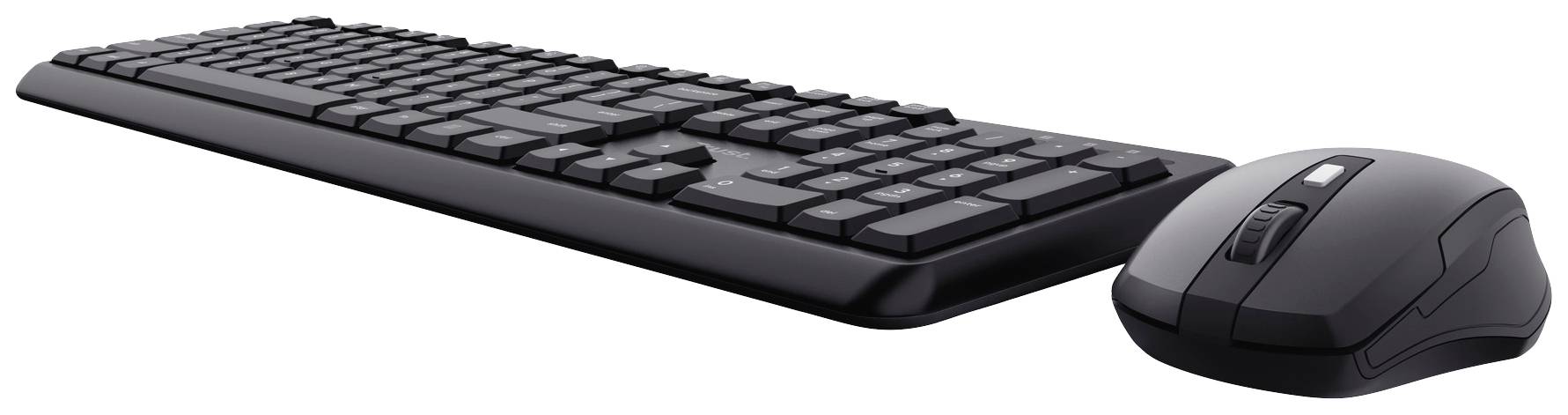 Trust TKM-350 Funk Tastatur, Maus-Set Deutsch, QWERTZ Schwarz