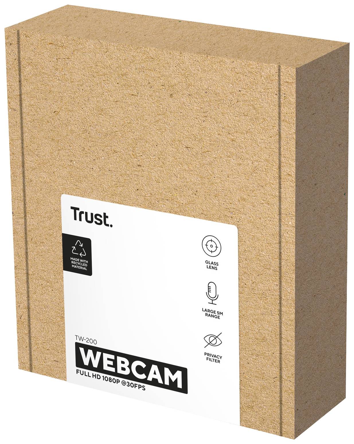 Trust TW-200 ECO Full HD-Webcam 1920 x 1080 Pixel Standfuß, Klemm-Halterung