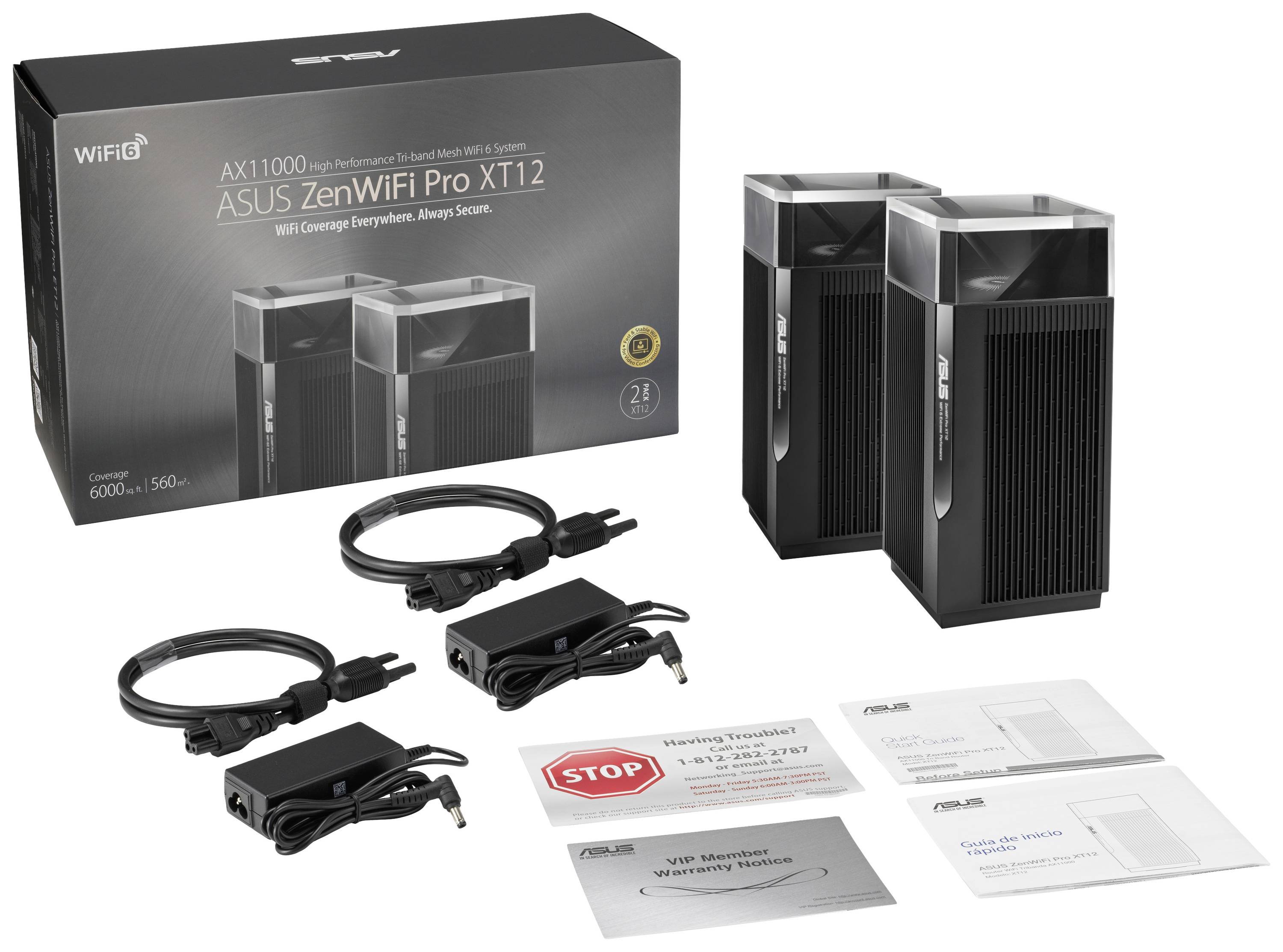 Asus ZenWiFi Pro XT12 AX1 2er-Pack Mesh-Netzwerk 2.4 GHz, 5 GHz