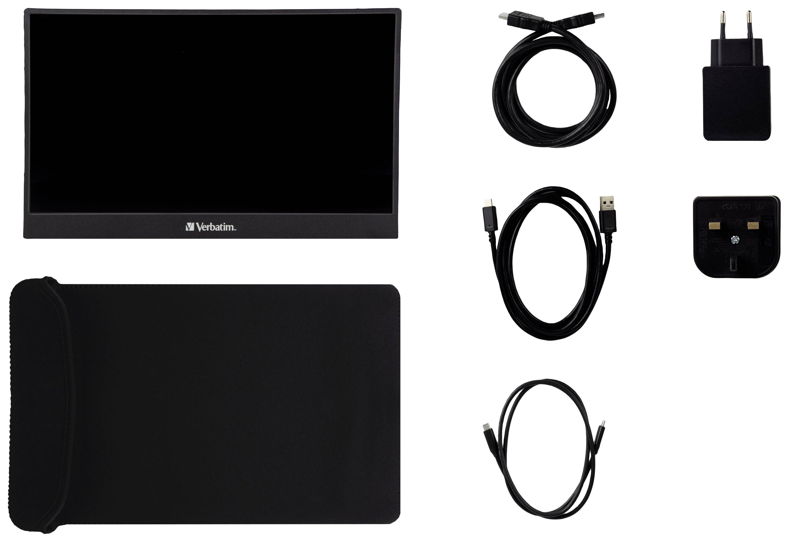 Verbatim PM-14 LCD-Monitor EEK A (A - G) 35.6cm (14 Zoll) 1920 x 1080 Pixel 16:9 6 ms HDMI®, USB-A (USB 2.0), USB-C®, Kopfhörer