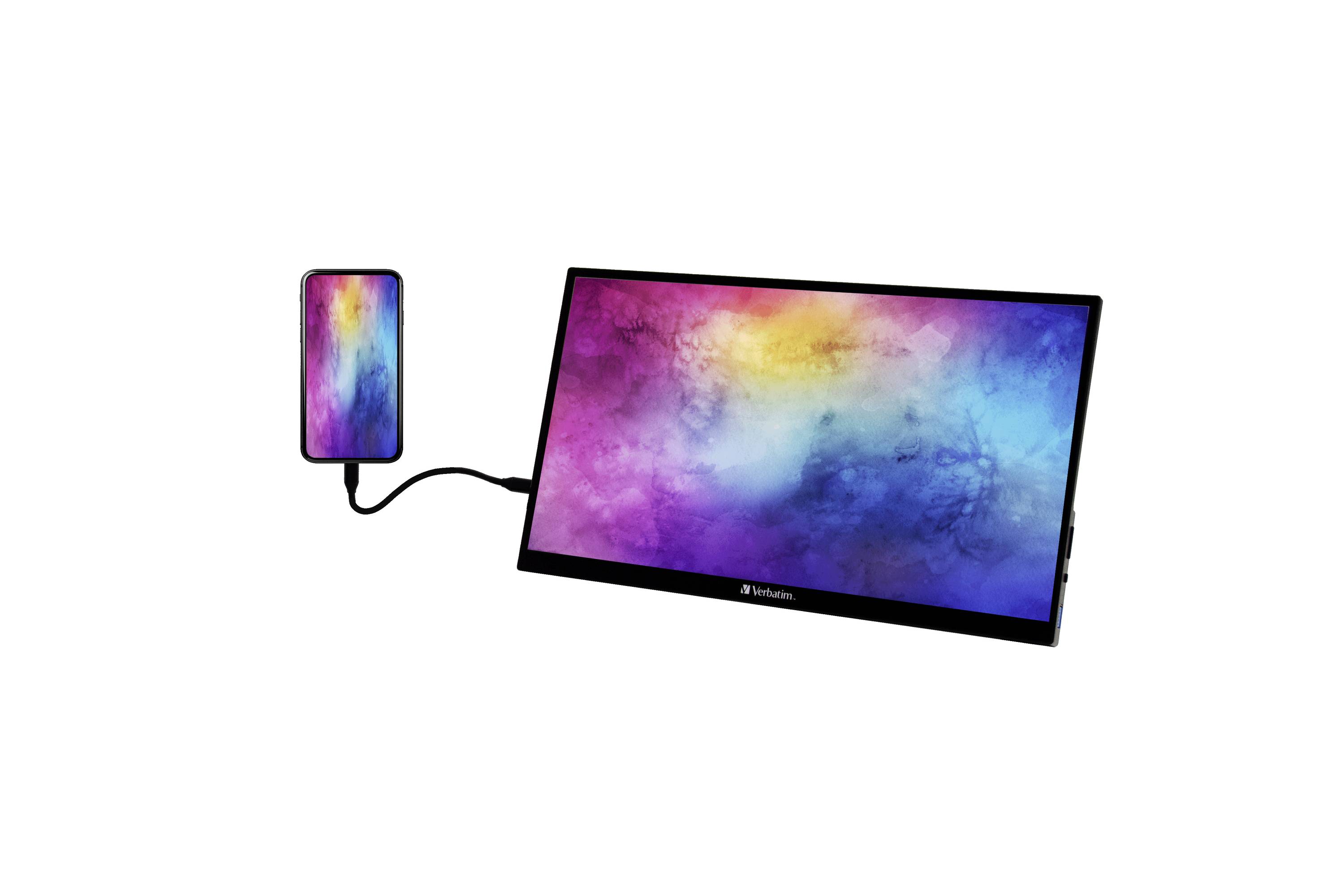 Verbatim PMT-15 Touchscreen-Monitor EEK: A (A - G) 38.1cm (15 Zoll) 1920 x 1080 Pixel 16:9 6 ms HDMI®, USB-A (USB 2.0), USB-C®