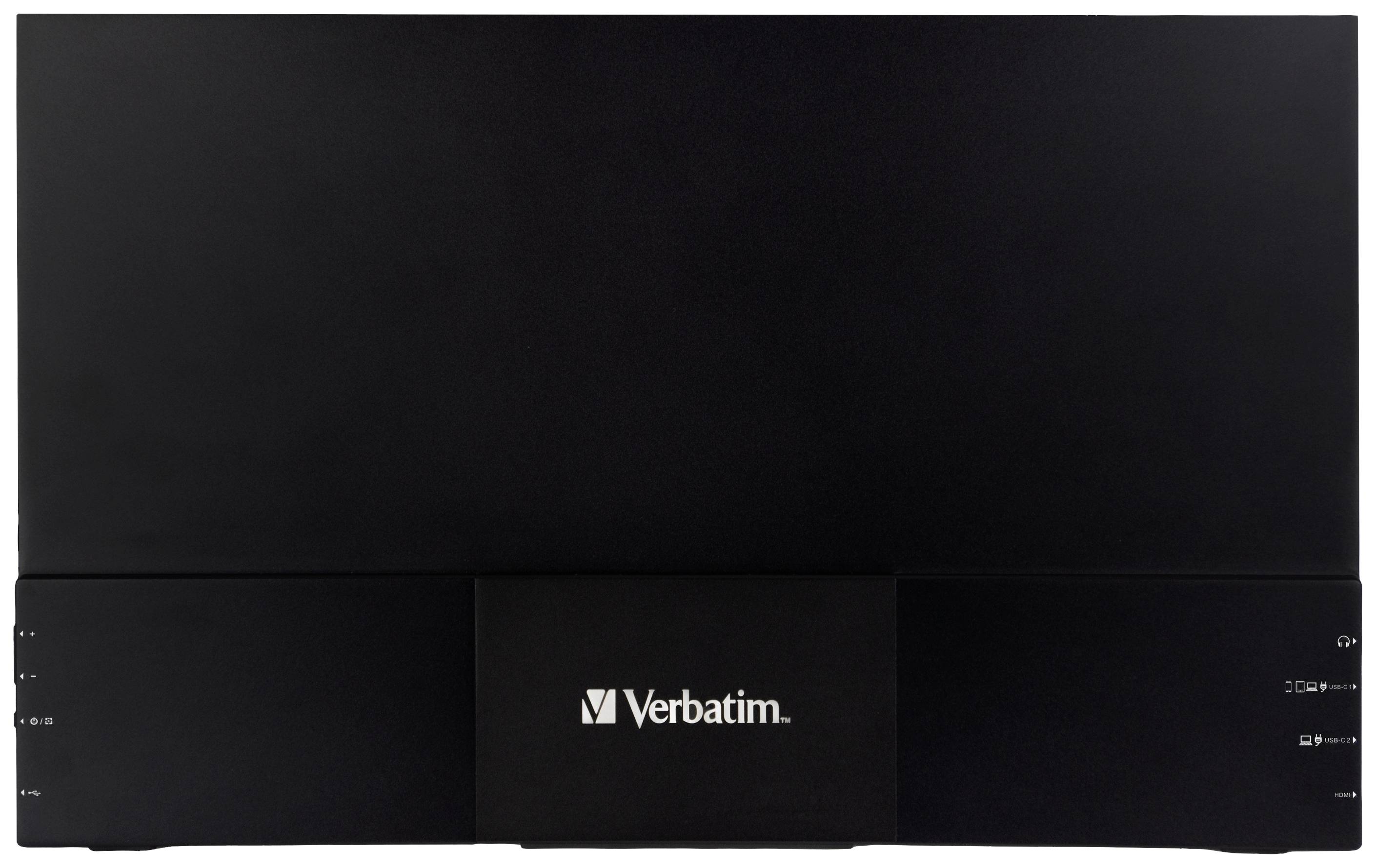 Das Bild zeigt eine schwarze Verbatim-Box mit dem Verbatim-Logo in der Mitte.