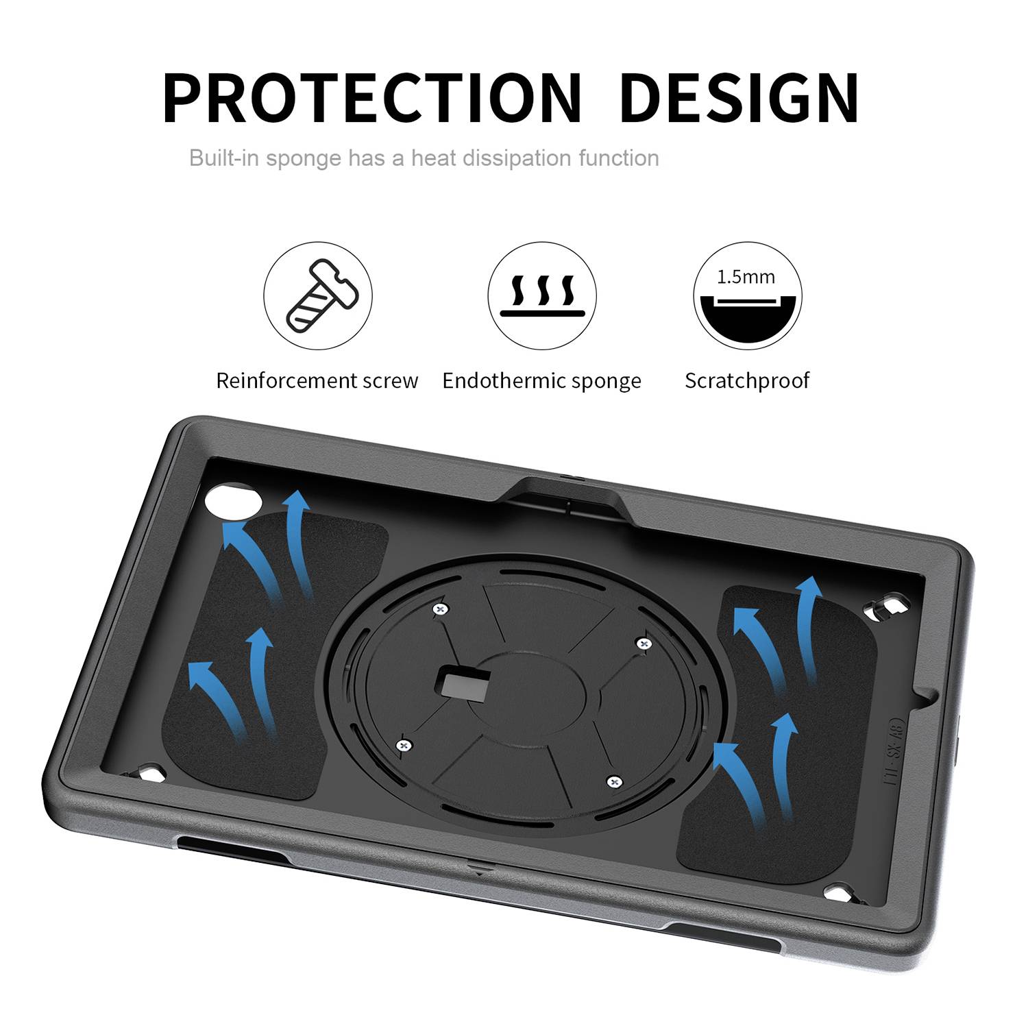 4Smarts Rugged Tablet GRIP Back Cover Samsung Galaxy Tab Active4 Pro Schwarz Tablet-Cover